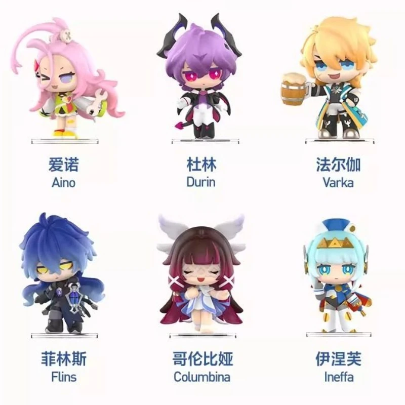 

POP MART Genshin Imprct Q версия, серия фигурок, слепая коробка, интересная коллекция сюрпризов, праздничный подарок, украшение, настоящая игрушка