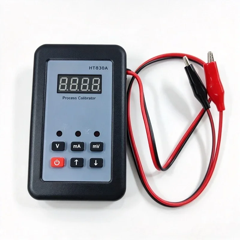 HTG830A Portable Signal Generator 0-11V 0-110mV 0-24mA DC Voltage Current Millivolt Source Calibrator with LED Display