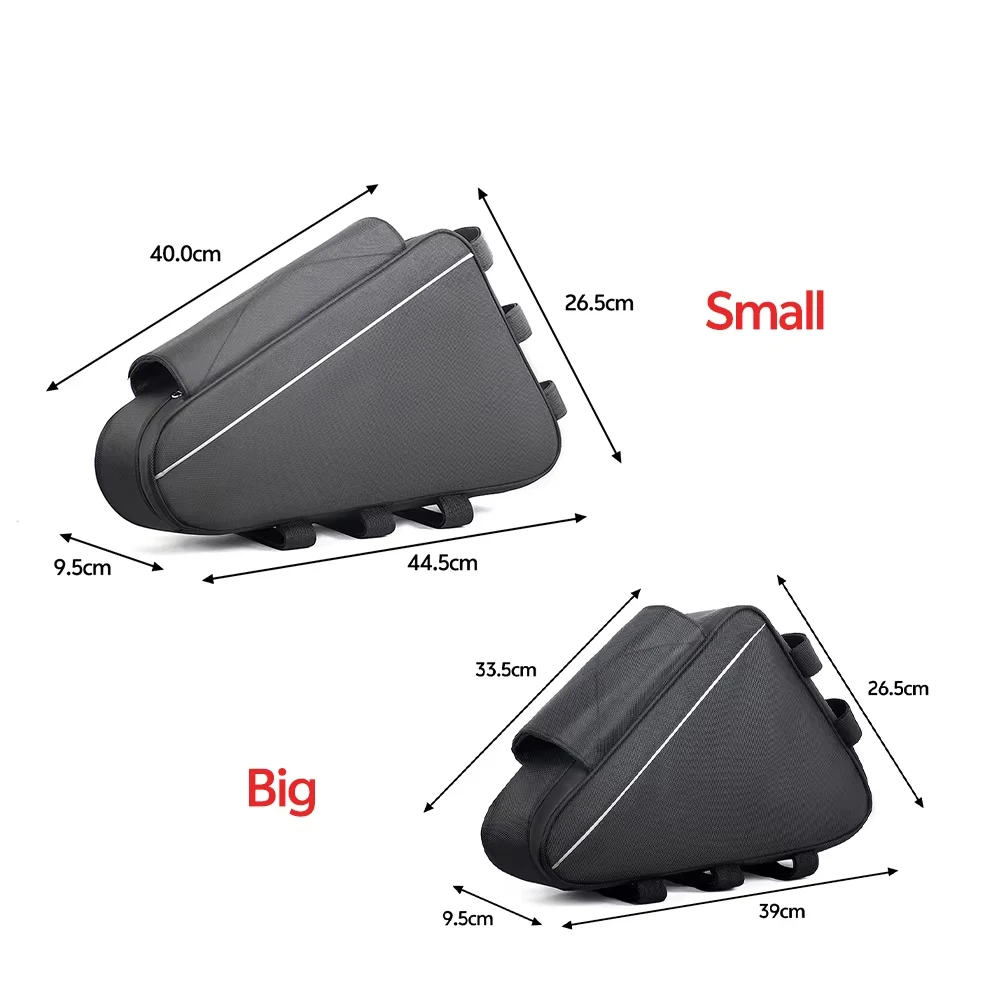 battery bag for electric bicycle, 36v, 48v, 60v, 72v, e-bike, triangular bags for black bicycle box, maximum load of 126 cells
