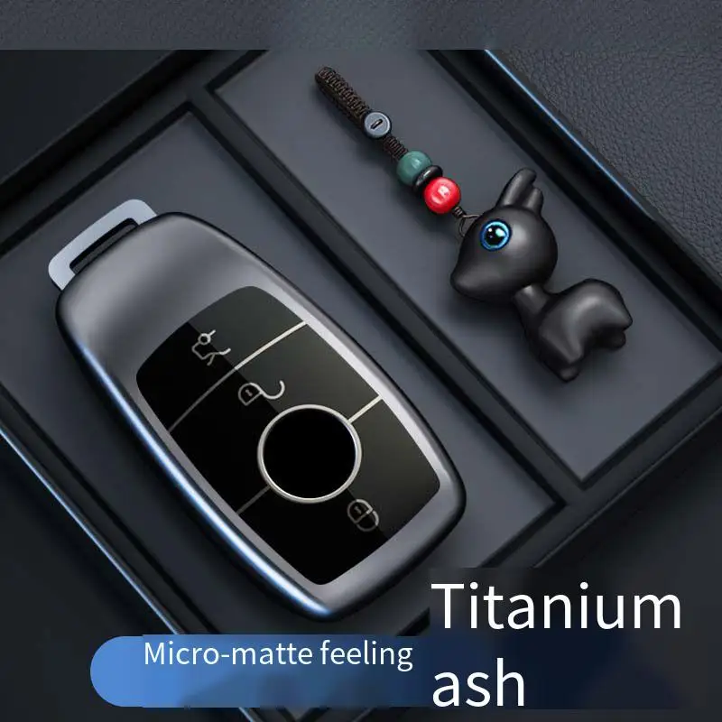 

Titanium Gray for Mercedes Benz E C S GLC Class E200 E400 E63 W213 S550 S560 C260 A200 Remote Smart Car Key Case Cover Fob