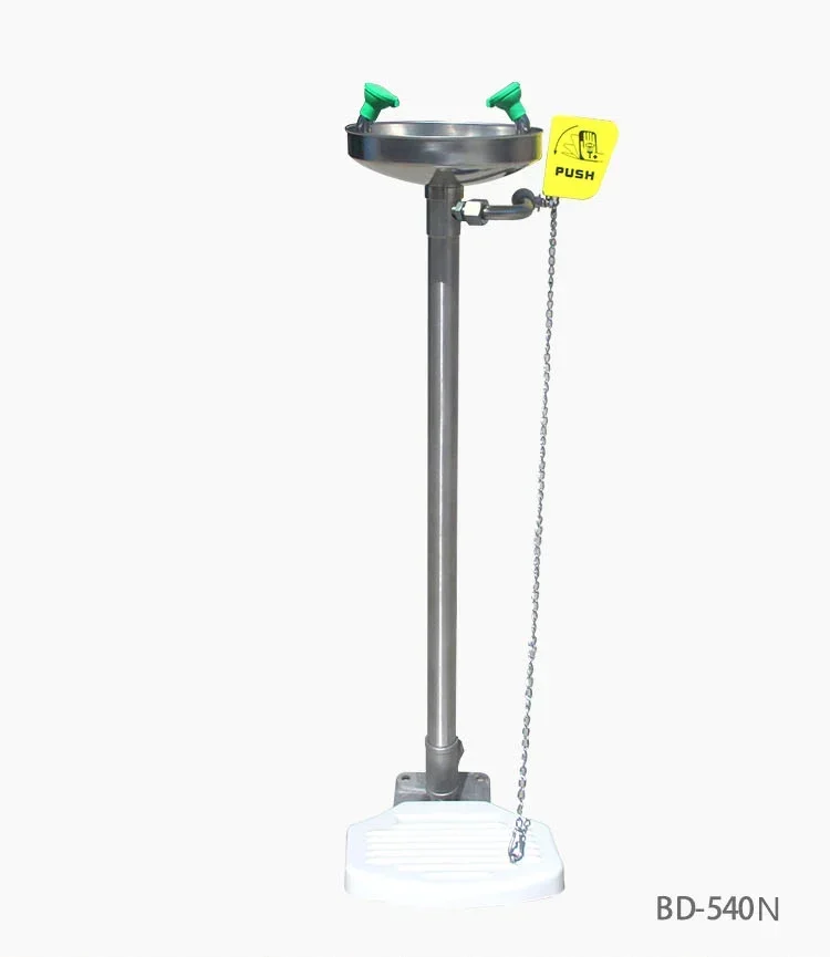 

China Factory Hygiene Foot Pedal Eyewash Industry Emergency Standing Eyewash Station