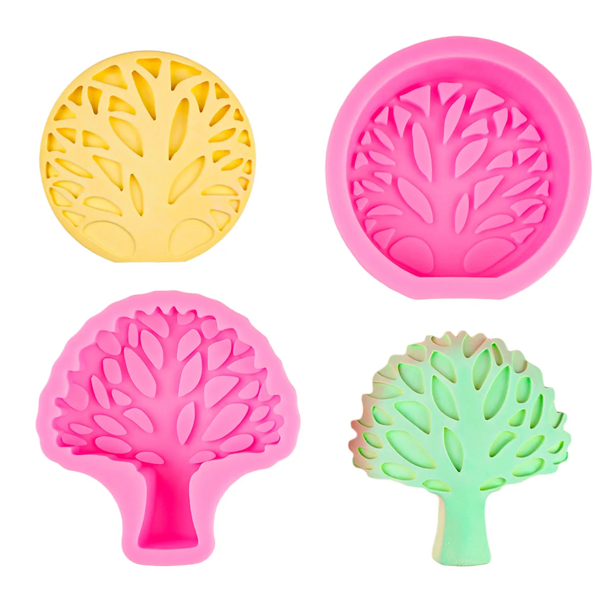 Tree of Life Aromatherapy Candle Silicone Mold Aromatherapy Candle Diffuser Gypsum Handmade Ornament B899