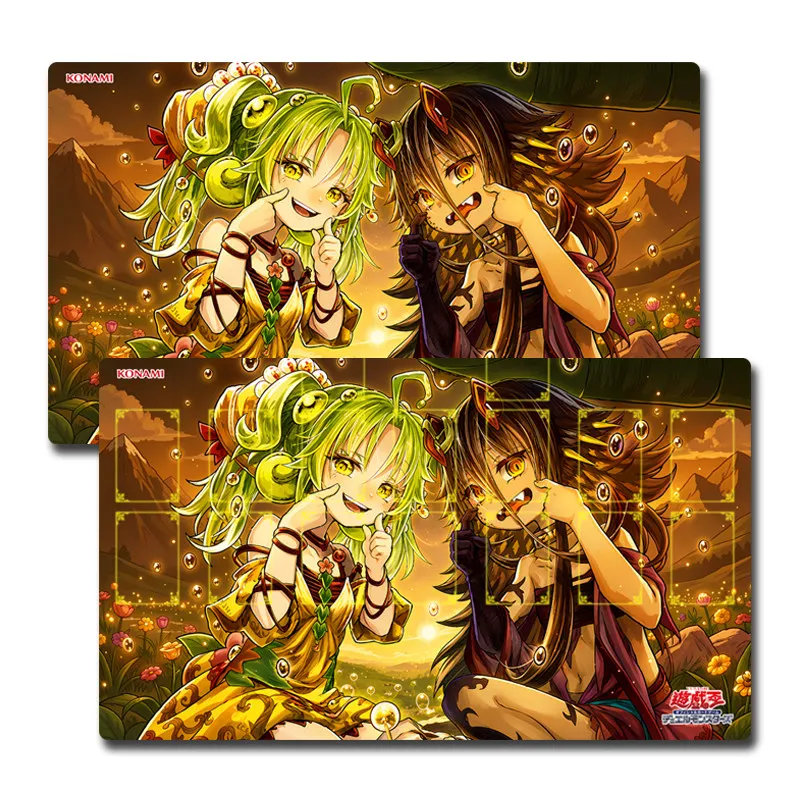 Yugioh Trap Trick Play Mat Traptrix Yu-Gi-Oh! TCG OCG Trading Card Games Mat Duel Plate Rubber Card Mat Mouse Pad