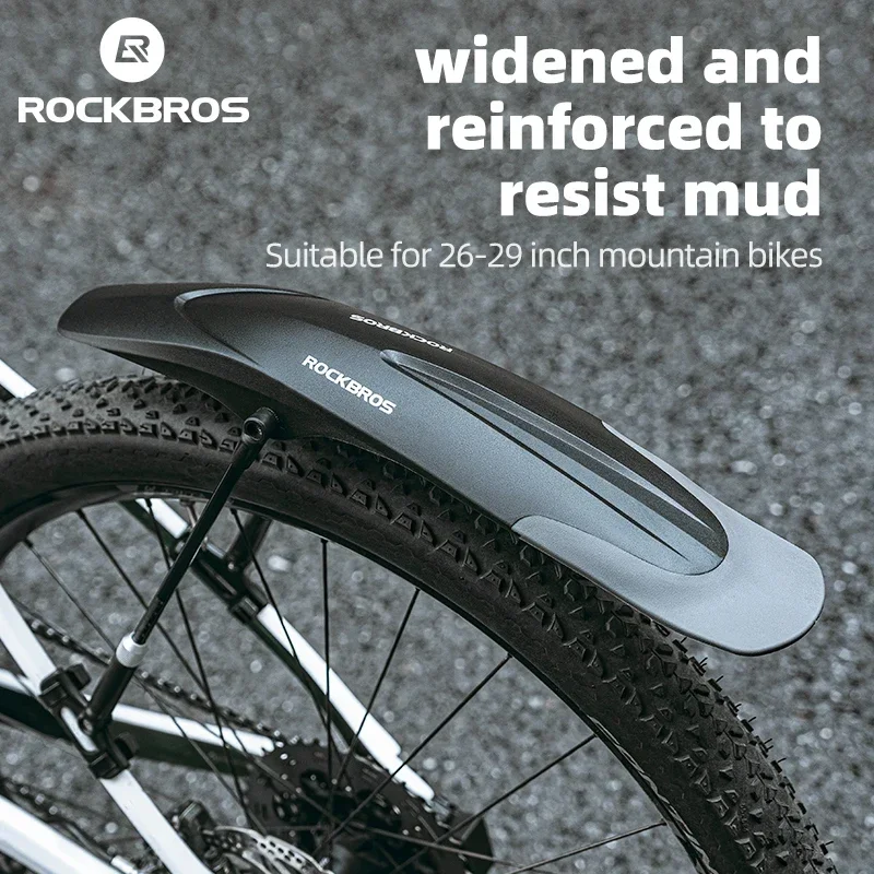 ROCKBROS Mountain Bike Mudguard Widen Quick Release 26-29 Inch  Durable lnnovative Installation Fender Bicycle Accessaries