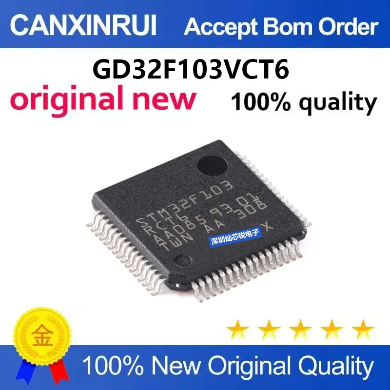 (5-100pieces) Original GD32F103VCT6 GD32F103 32-bit Microcontroller QFP-64