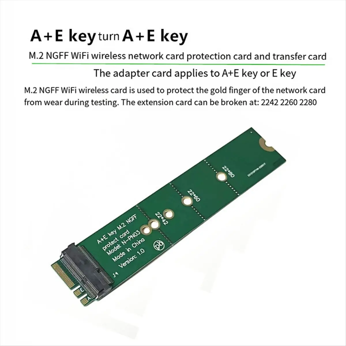 For A+E key E-Key M.2 NGFF Multi-functional Network Card Hot Sale in Stock