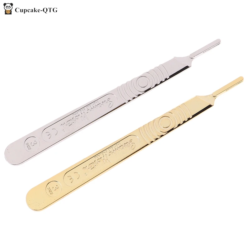 1pc Scalpel Handle Fits Blade Stainless Steel Surgical Hilt / Plastic Surgical Hilt Engraving Hand Tools Surgical Blade