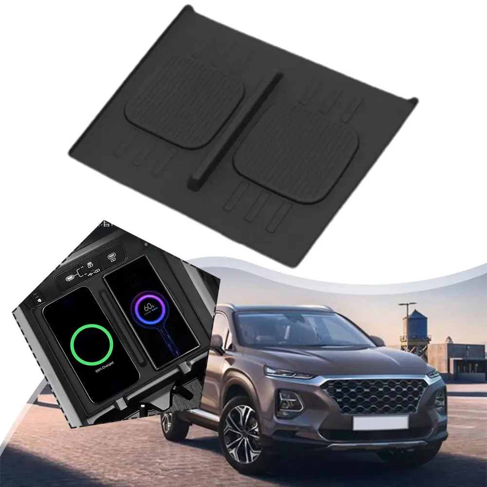 

for Hyundai Santa Fe SANTAFE 2024 2025 Wireless Cherger cover Cup Accessories gel Holder Car Console Center Protective Sili Z7W3