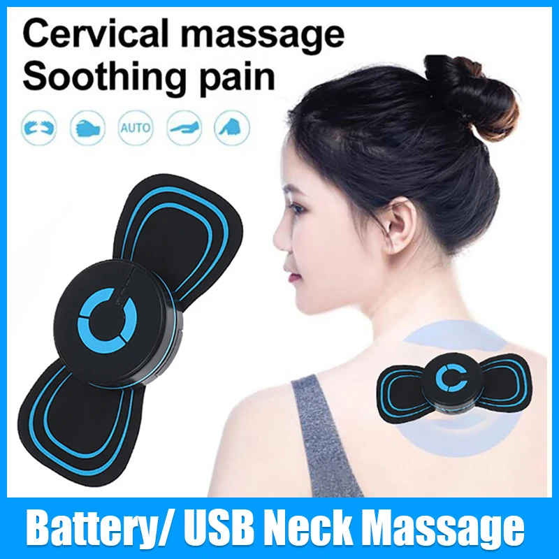 

Portable Neck Body Massager Muscle Relief Pain Mini Electric Convenient Intelligent Cervical Massage Stickers Meridian Massager