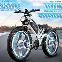 DUOTTS N26 Electric Bicycle 1500W Dual Motor 48V20AH Removable Battery Hydraulic Brake E-bike 26*4.0 Inch Fat Tire Electric Bike
