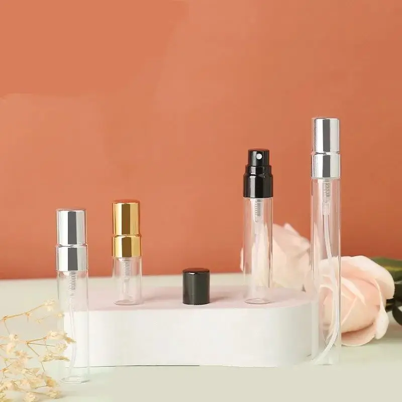 

Empty Cosmetics Bottle Sample Test Tube Thin Glass Vials Travel Tool 2ML 3ML 5ML 10ML Clear Portable Mini Perfume Glass Bottle