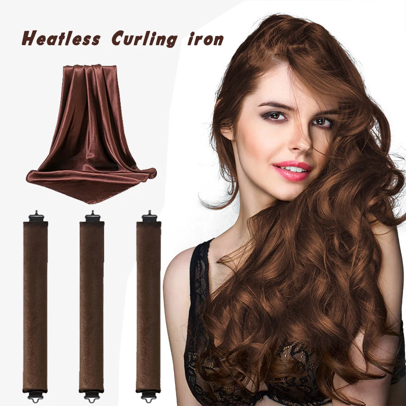 Heatless Hair Curler 27cm Sleep-friendly Heatless Curling Wand 3.5 Diameter Large Wave Curling Wand