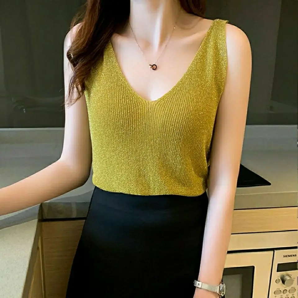 Sleeveless Sports Ropa De Mujer Solid Tank Cami Ribbed Basic Y2k Fashion Party Women Vest Halter Club High Street Black Cute Top