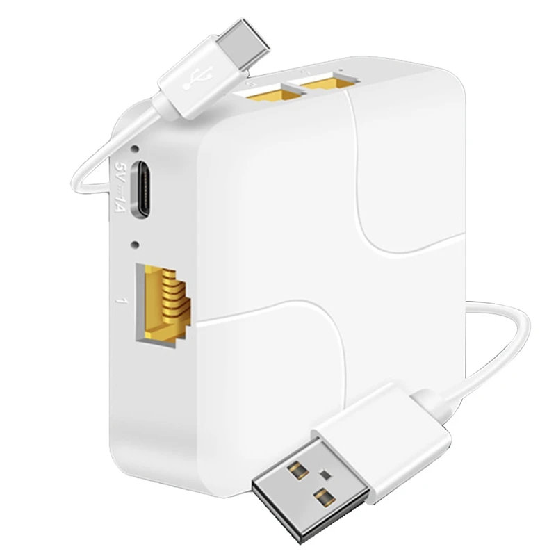 

New Gigabit One-To-Four Splitter 1000Mbps Network Distributor Switch Extender Built-In Switching Chip Easy Install