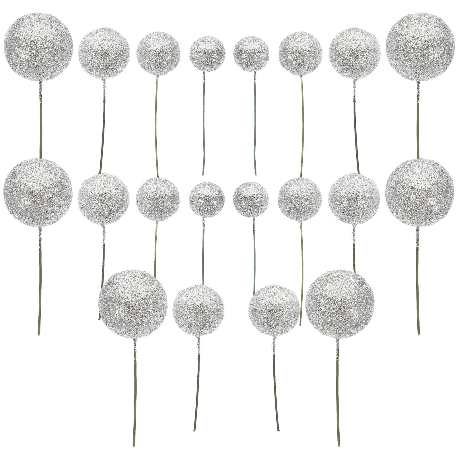 

20Pcs Cake Decoration Balls Creative Glitter Foam Ball Toppers for Birthday Party Wedding Dessert Decor Multi-Use Baking