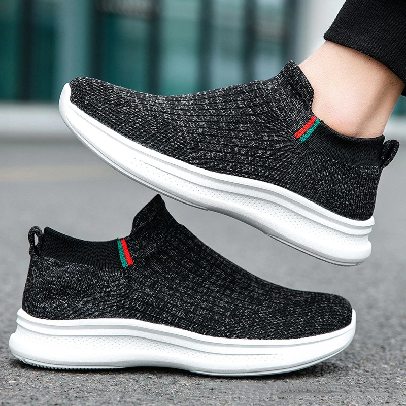 

Мужская спортивная обувь, дышащая сетчатая обувь из тканого материала, легкая обувь с мягкой подошвой, низкие кроссовки для путешествий, обувь для бега на открытом воздухе, студенческая обувь