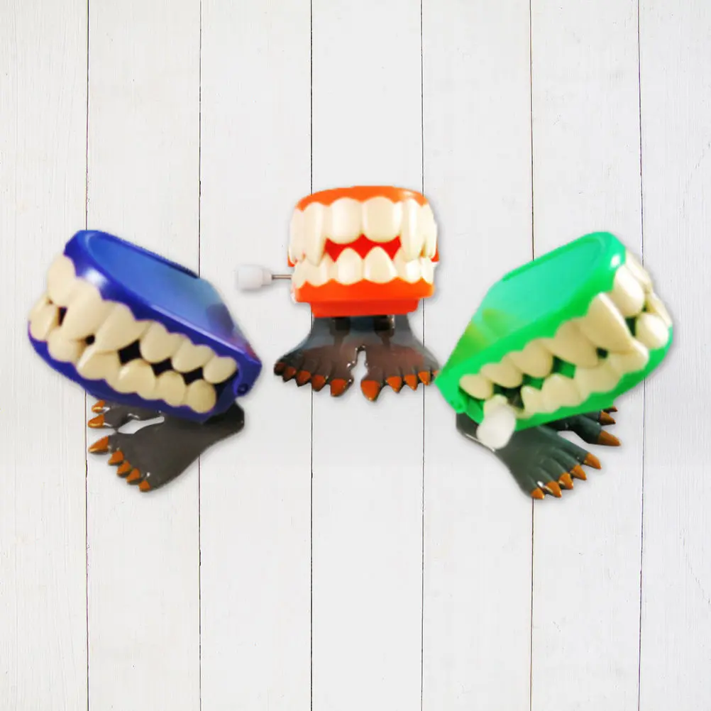 

6Pcs Funny Vibrating Wind Up Teeth Walking Gadget Cheer Up Stress Reliever for Kids Toddler Entertainment Bulk
