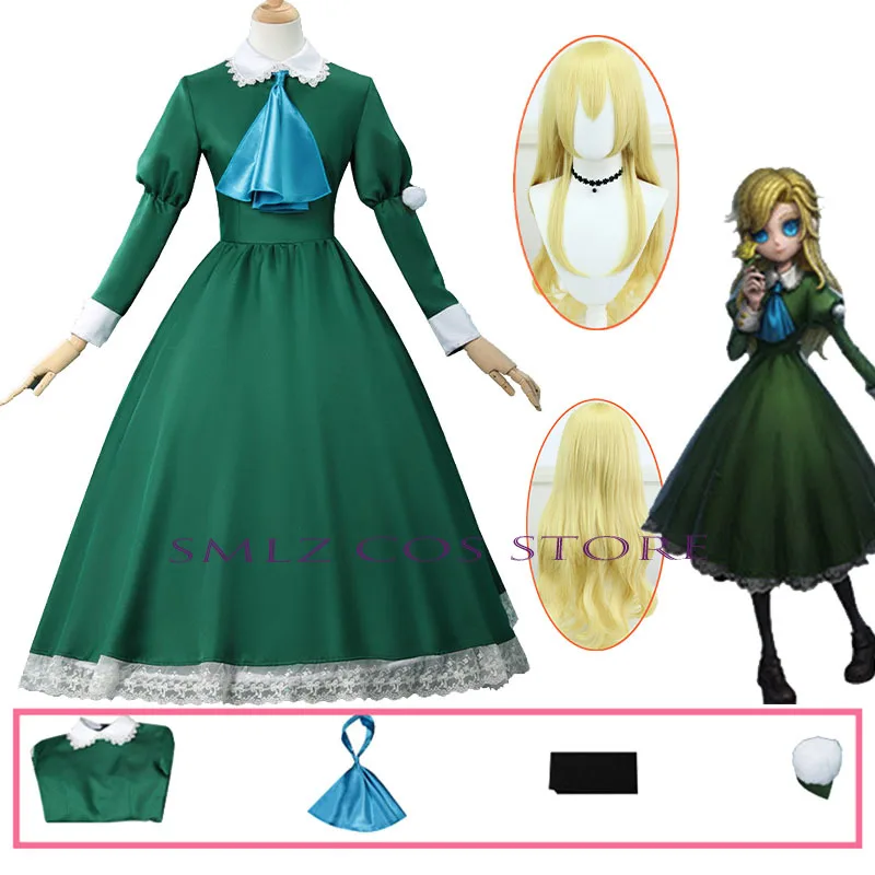 Mary Cosplay Cosplay Anime Ib Halloween Christmas Party Uniform Cosplay Costume Girl Mary Green Dress Suit Skirt for Woman Wig - view 2