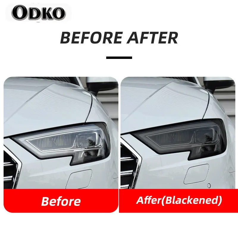 For Audi A3 8V S3 RS3 8Y 2021 2022 S Line Sportback 2014-On Car Headlight Protective Film Transparent Smoked Black TPU Sticker