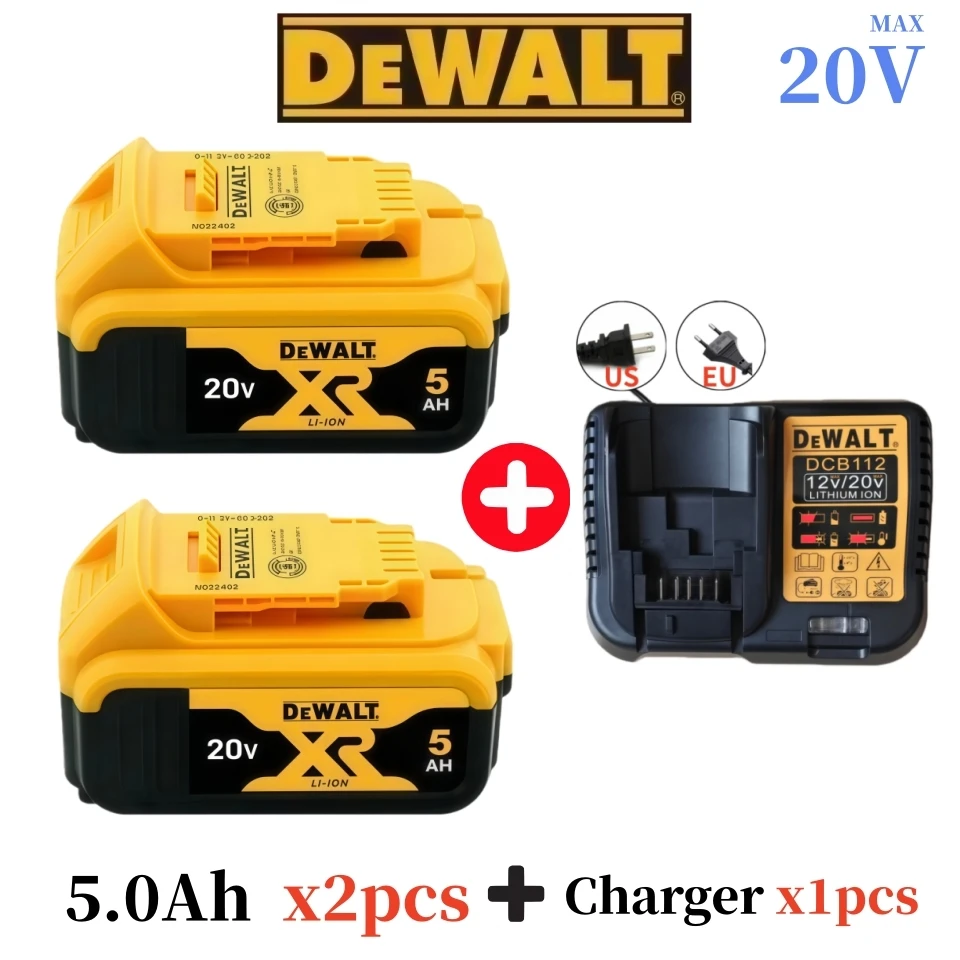 NEW Original DeWalt 20V/60V 2ah-5AH-6AH-9Ah Battery Power Tool Replacement For DCB184 DCB181 DCB609 DCB200 18v Battery
