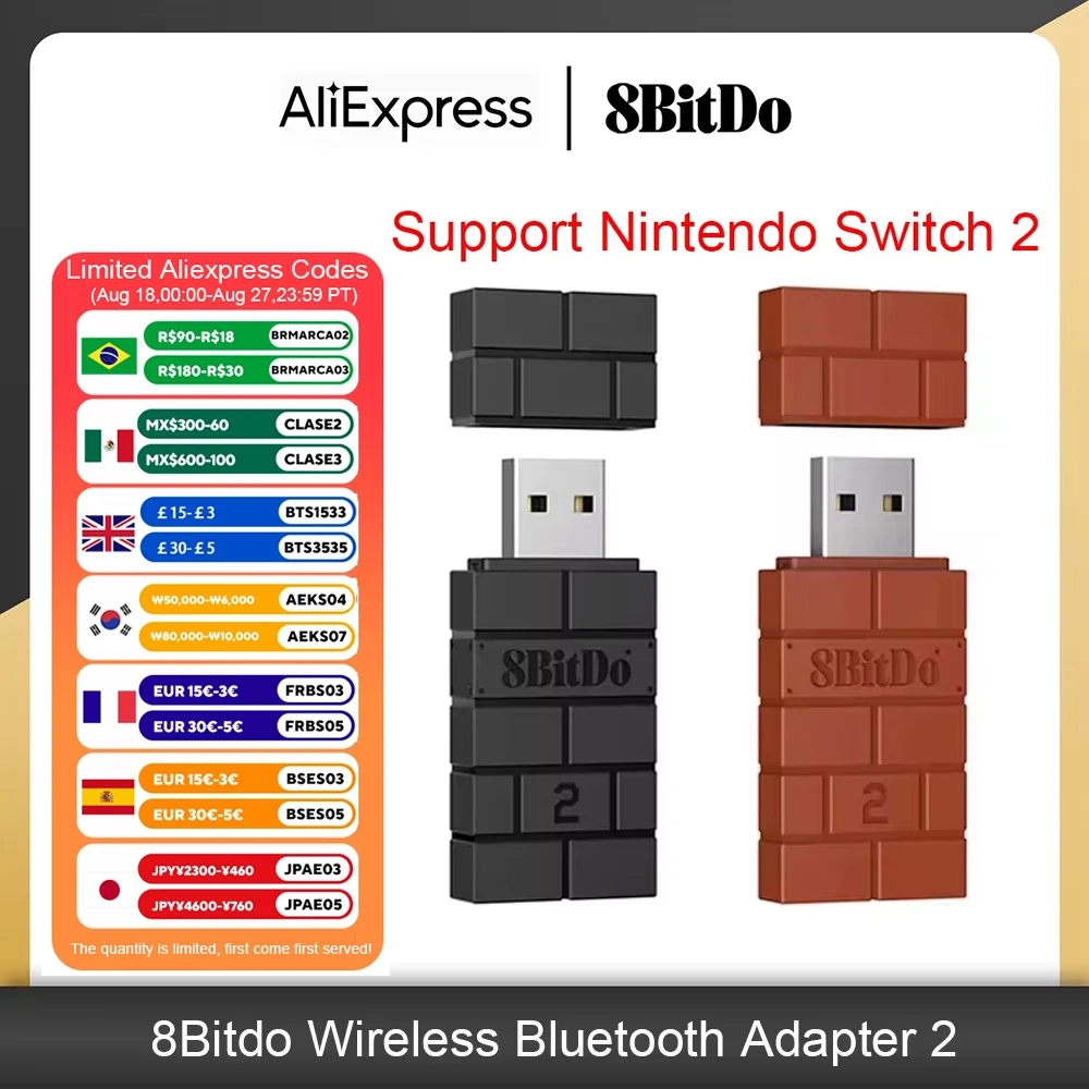 Adattatore RR USB wireless Bluetooth 8Bitdo per Switch Windows Mac Raspberry Pi Switch Lite NS Supporto OLED PS3 PS4 PS5 Controller