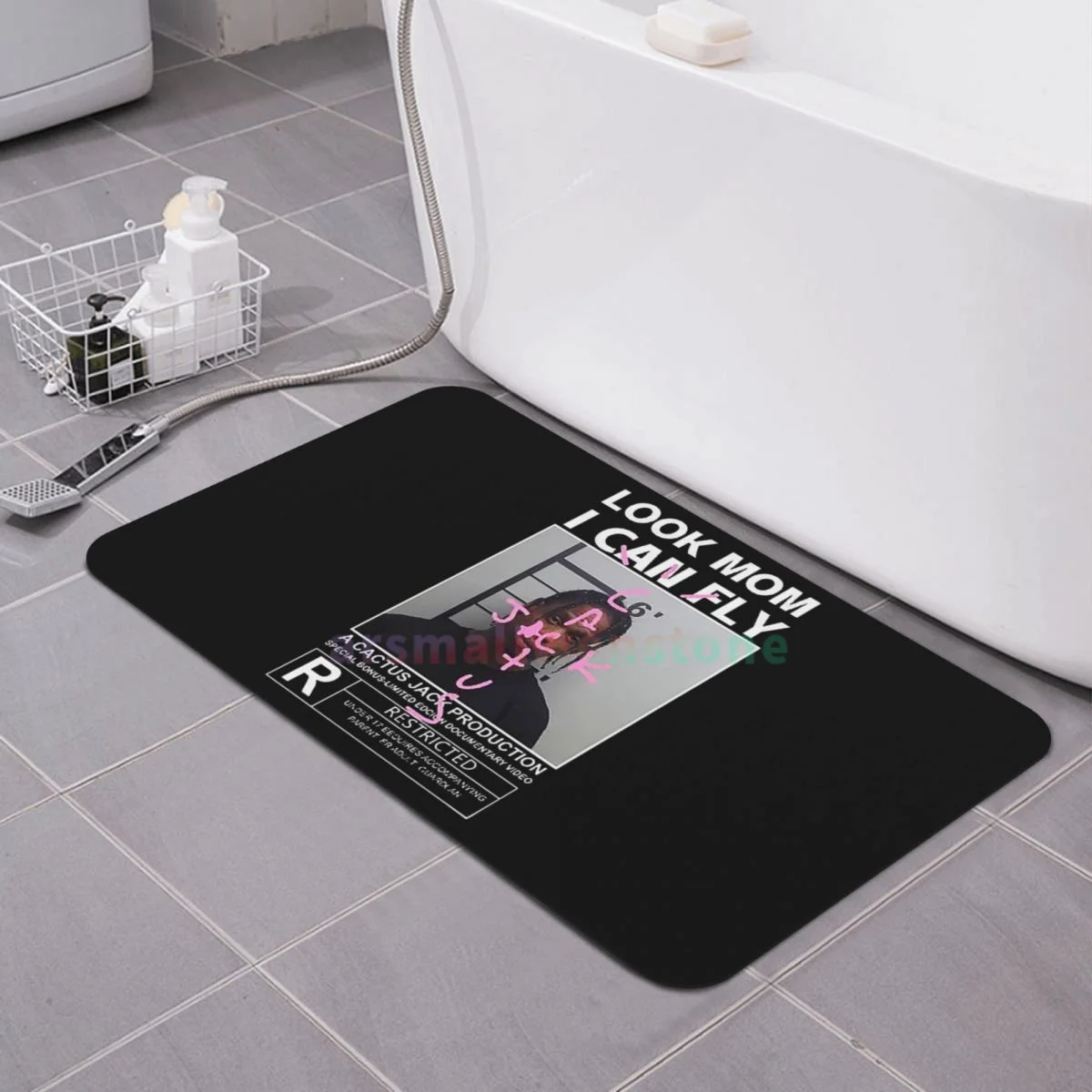 LOOK MOM I CAN FLY Tee ASTROWORLD Hip Hop Diatom mud cushion absorbent quick drying mat bathroom door mat toilet diatomaceous