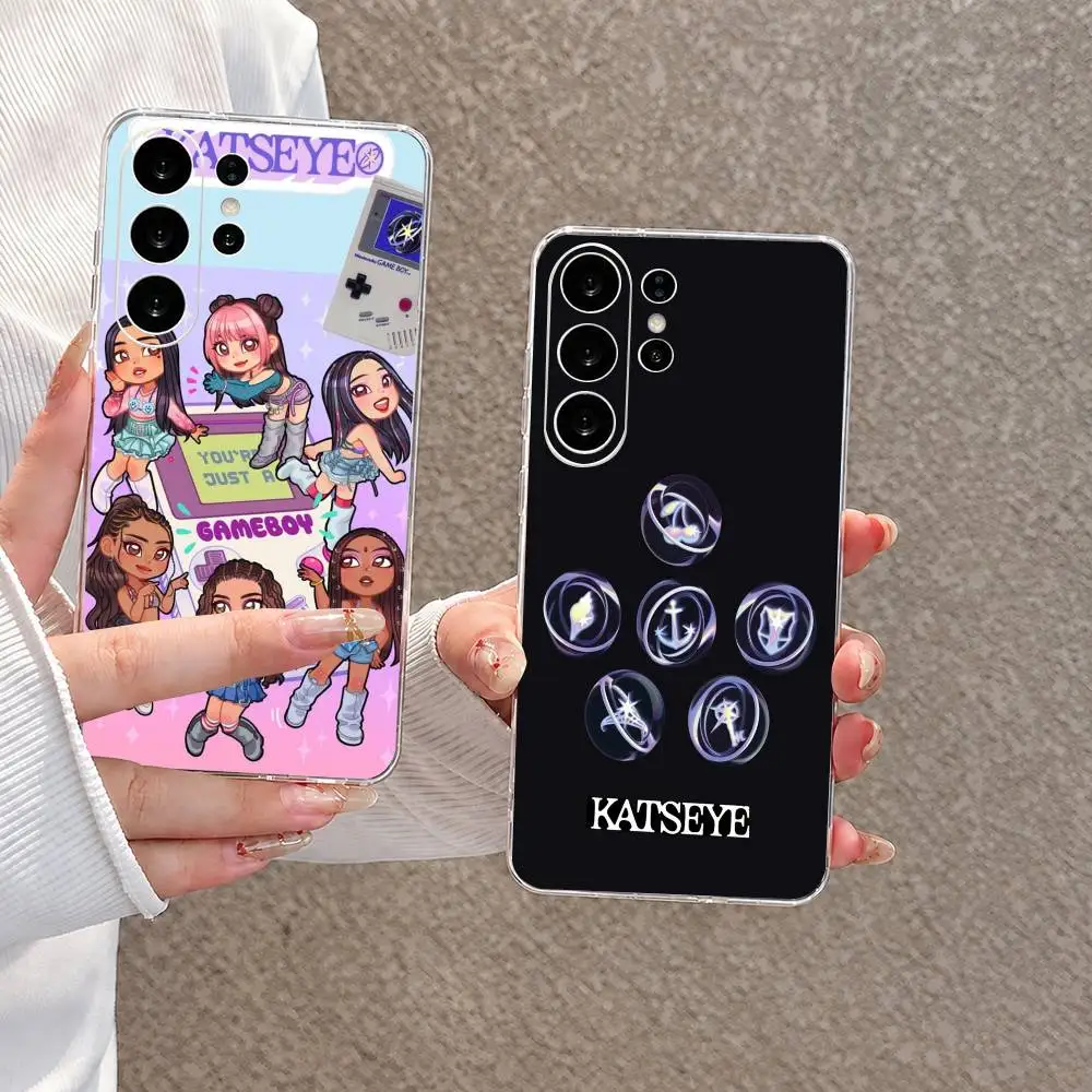Group energetic K-KATSEYE gift Phone Case Transparent Silicone Soft For Samsung S25,S24,S21,S22,S23,S30,Ultra,S20,Plus,Fe