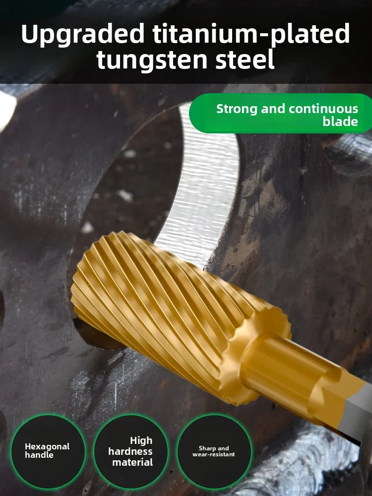 Hard Alloy Rotary File Titanium-Coated Tungsten Steel Milling Cutter Reaming Drill Bit Internal Electric Drill Grinding Head
