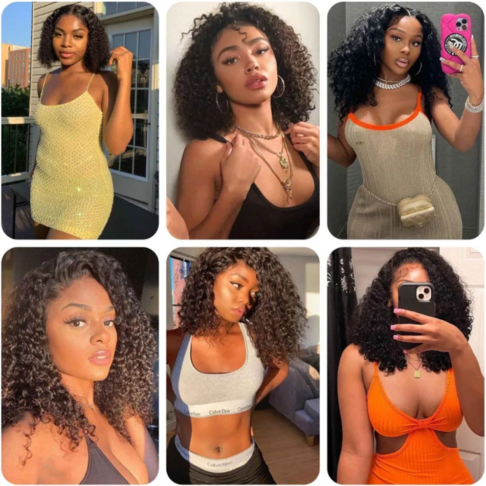 Water Wave Bob Glueless Preplucked Human Wigs Ready To Go 13X4 Frontal Brazilian Wigs On Sale HD Transparent Lace Wig Deep Curls