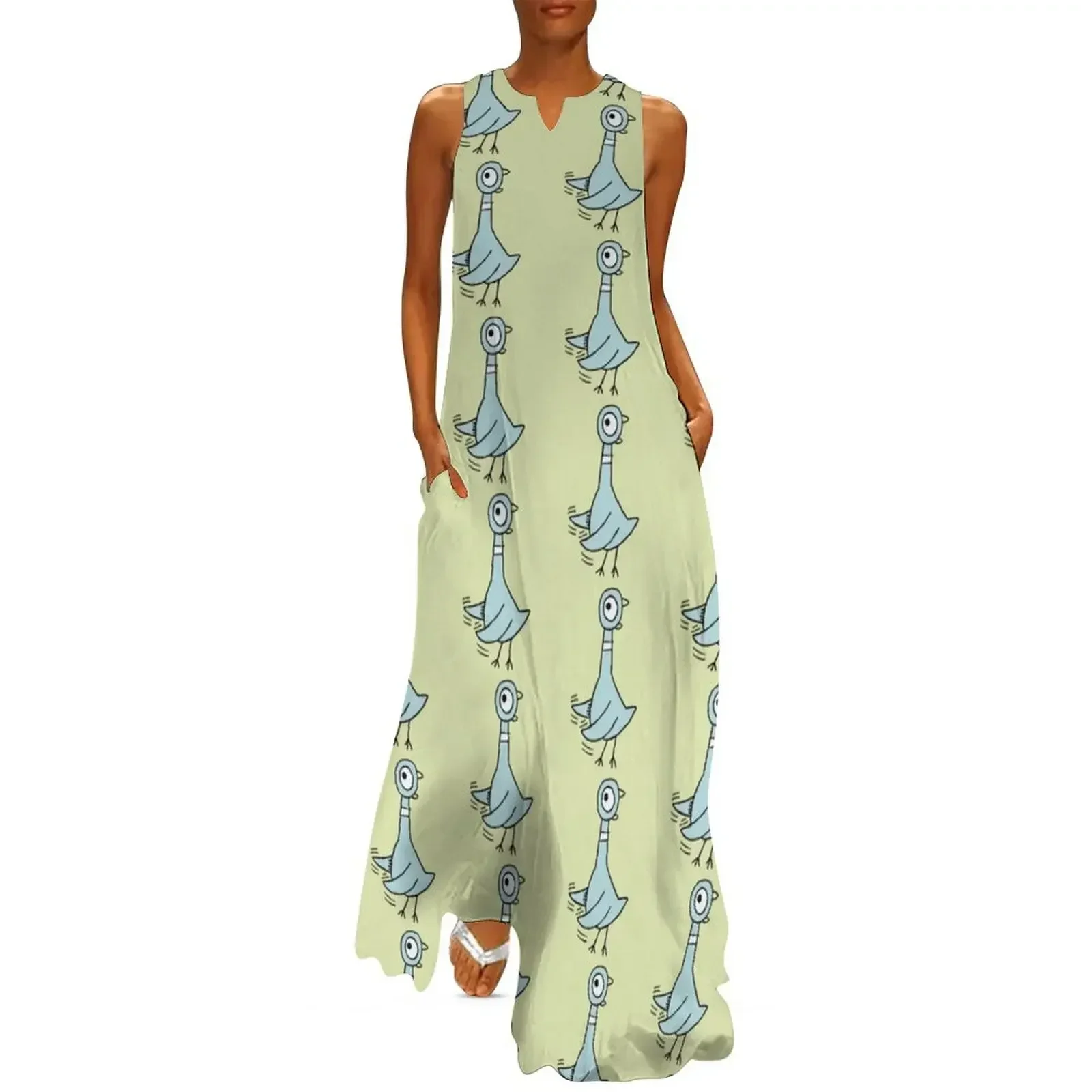 

Don't Let The Pigeon so excited fan art Long Dress ladies dresses for special occasion clothes Dress