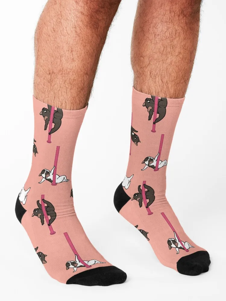 French Bulldog Pole Dancing Club Socks summer anti-slip football golf Socks Women's Men's