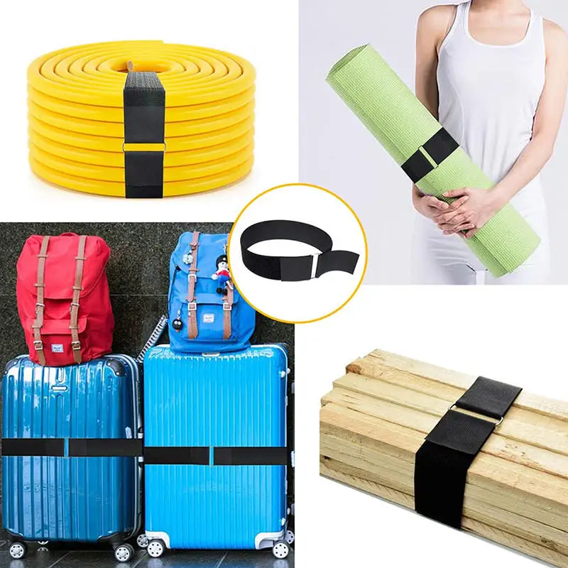 

Reusable Nylon Cable Strap Adjustable Self-Adhesive Fastening Tape Cut-to-Length Securing Strap For Plants & Organizing