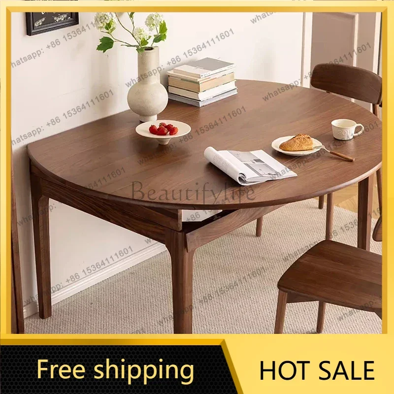 LJY Round Folding Dining Table Modern Smart Mahjong Poker Terrace Corner Dining Table Salon Coffee Mesas De Comedor Office Furni