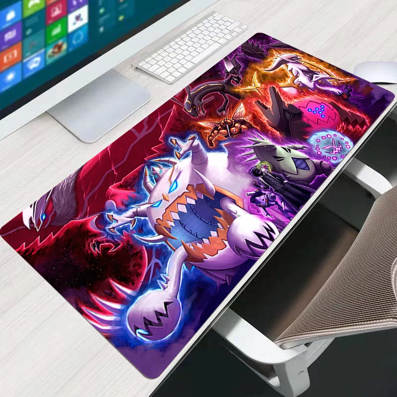 Tapis de souris Pokemon Gengar, 90x40cm, grand tapis de clavier pour Gamer, tapis de souris en caoutchouc pour bureau, tapis de souris pour ordinateur portable