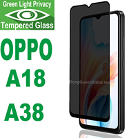 For OPPO A18 A38 Tempered Glass Green Light Privacy Anti Spy Eye Protective Screen Protector Glass