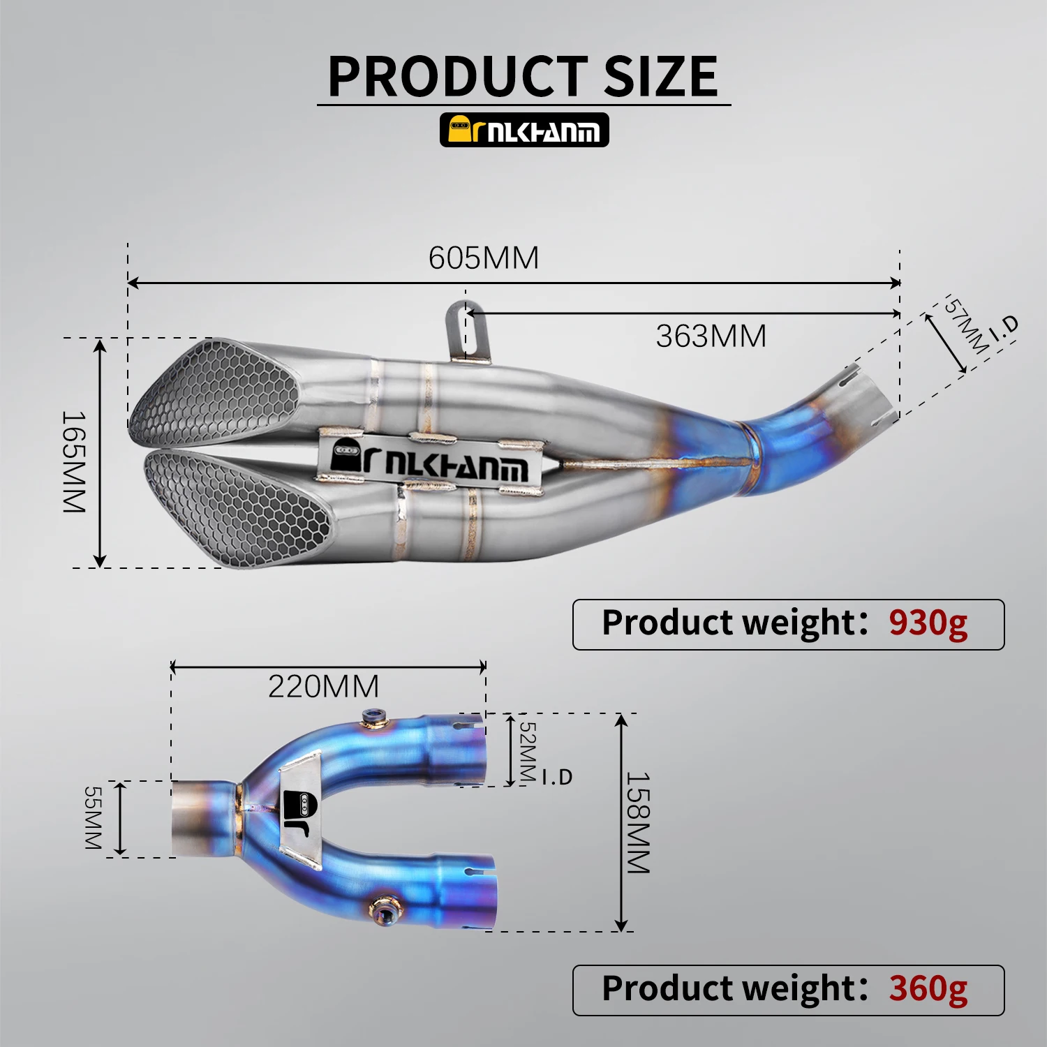 Для модификации выхлопной системы мотоцикла yamaha YZF-R1 R1M NH Gemini Ti. Эвакуация с двойной розеткой для YAMAHA YZF-R1 YZF-R1M 2015-24