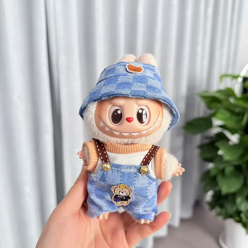 

Для 17 см Labubu одежда виниловая кукла плюшевая игрушка сменная одежда костюм одежда модный подарок комбинезон костюм рождественские подарки