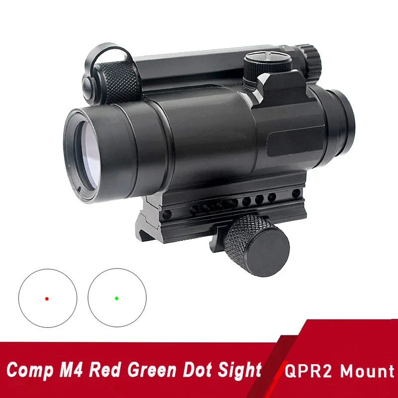 

Тактический прицел M4 Red Green Dot Sight 2 MOA, коллиматорная оптика, охотничий прицел с креплением QRP2 и стандартной проставкой из алюминия