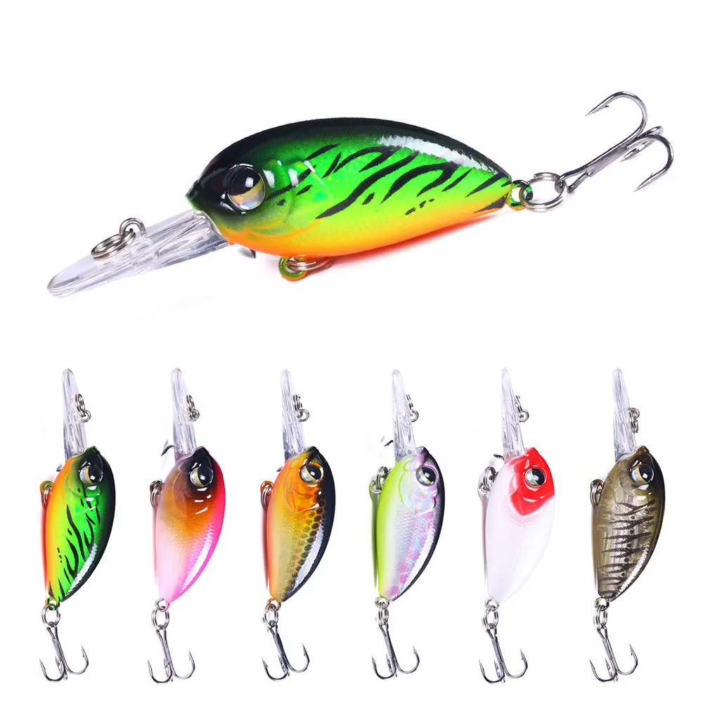 

5g Micro Plastic Long Lip Crankbait Vibrating Realistic Long Cast Floating Hard Bait For Grouper Sea Bass Perch Saltwater Tackle