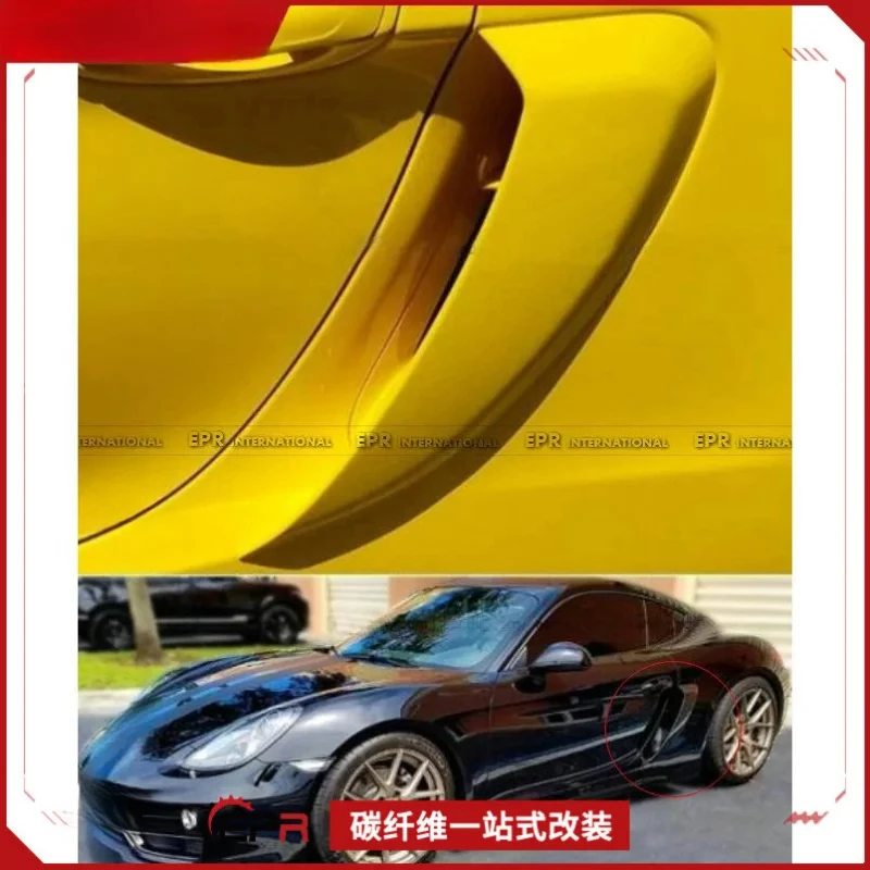 For Porsche Cayman 981 Carbon Fiber Side Air Vent Baffle Add-On