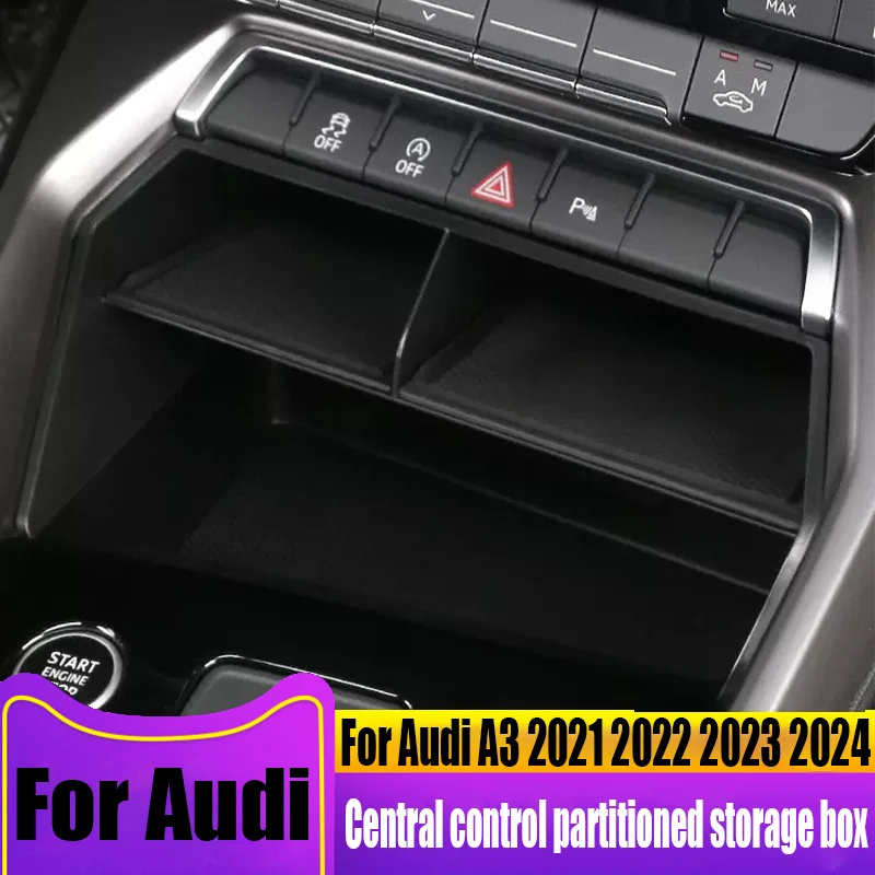 

Коробка для хранения центральной перегородки для Audi A3 2021 2022 2023 2024, товары для украшения интерьера автомобиля из АБС-пластика