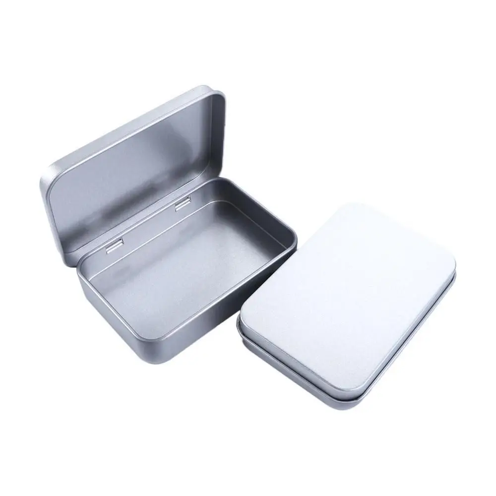 Rectangular Tin Box with Clear Window Lid Multicolor Jewelry Box Tinplate Storage Box Candy Package Metal Box Empty