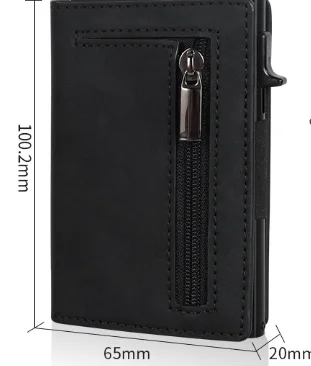 Multi-card Slot Men Wallet Business Card Holder Fashion Folding Large-capacity Coin Purse PU Leather Black Short Purse Card Case