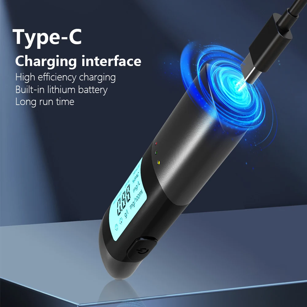 Non-Contact LED Digital Display Alcohol Tester USB Rechargeable Breath Alcohol Tester Breathalyzer Alcohol analyzer