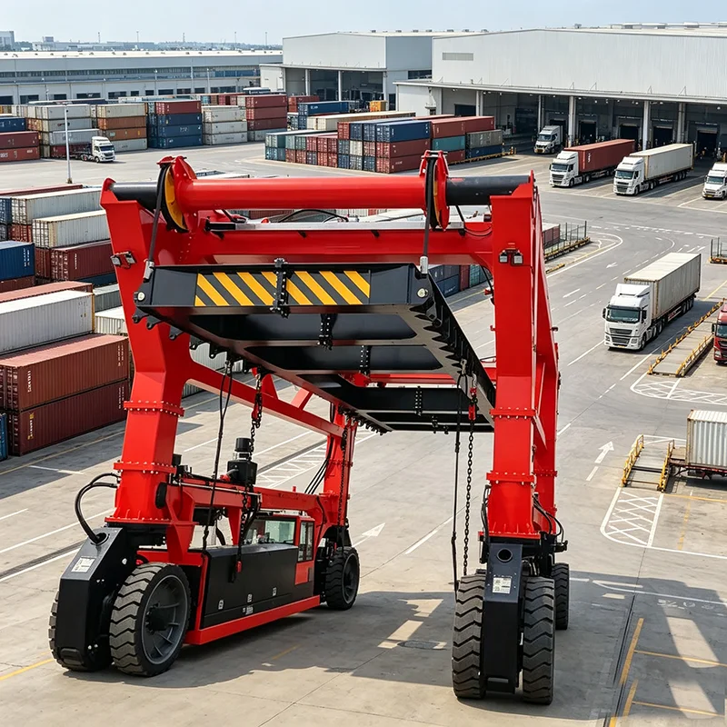 45 Ton Rubber-Tyred Gantry Crane RTG Electric Container Gantry Crane for Port Container Yard ISO Container Stacking