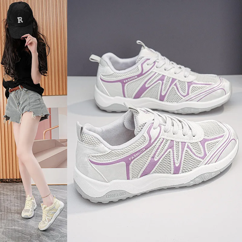 Women's Breathable Running Shoes Casual Style Design Slip-On Sneakers Comfortable Mesh Upper Durable Rubber Outsole