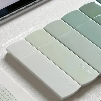 Bande de 6 ratios dégradés Macaron, 1 paquet, portable, muet, sans rail, forme carrée, facile à utiliser, pour l'école, le bureau, la maison