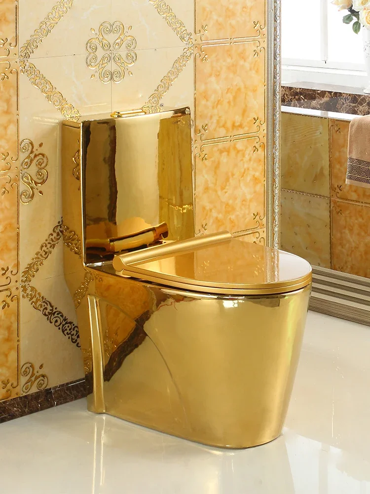 Flushing Gold Toilet Super Swirl 8.0 Large Pipe Toilet, Water Saving, Colorful, Odor Resistant Toilet