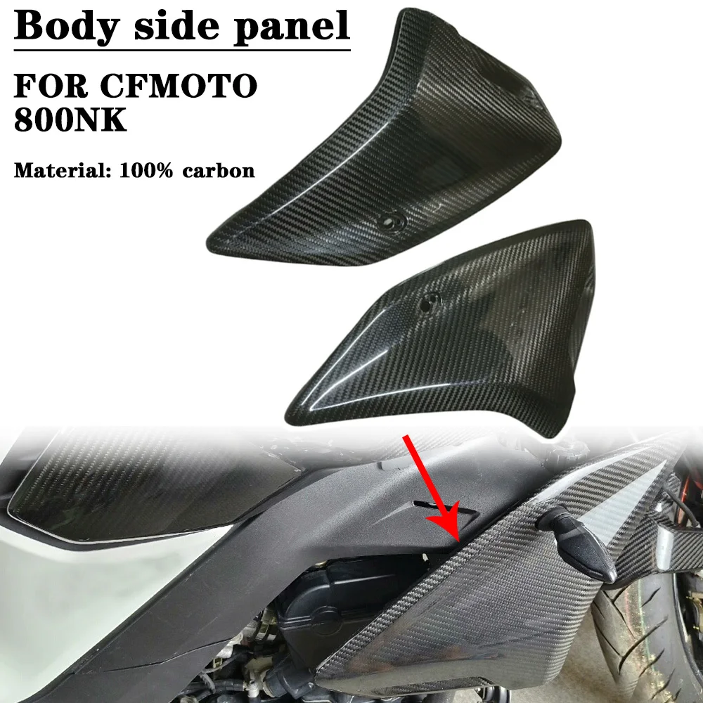 

For CFMOTO 800NK Pair Motorcycle Carbon Fiber Radiator Guard Protector Side Decorative Panels Cover Accessories