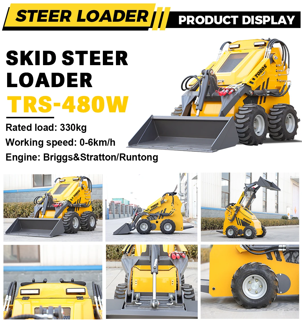 Mini-Kompaktlader mit CE-Zertifizierung, Radlader mit Schaufel, Kompaktlader, Europäischer Lagerbestand – Detail 9